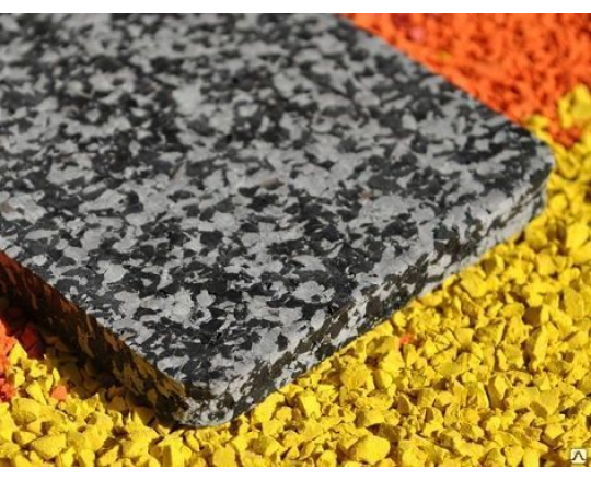 Рулонное резиновое покрытие АНТ Granite 50% (Плотность 1300) 8 мм